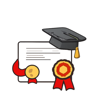 Abschluss und Zertifikat Icon