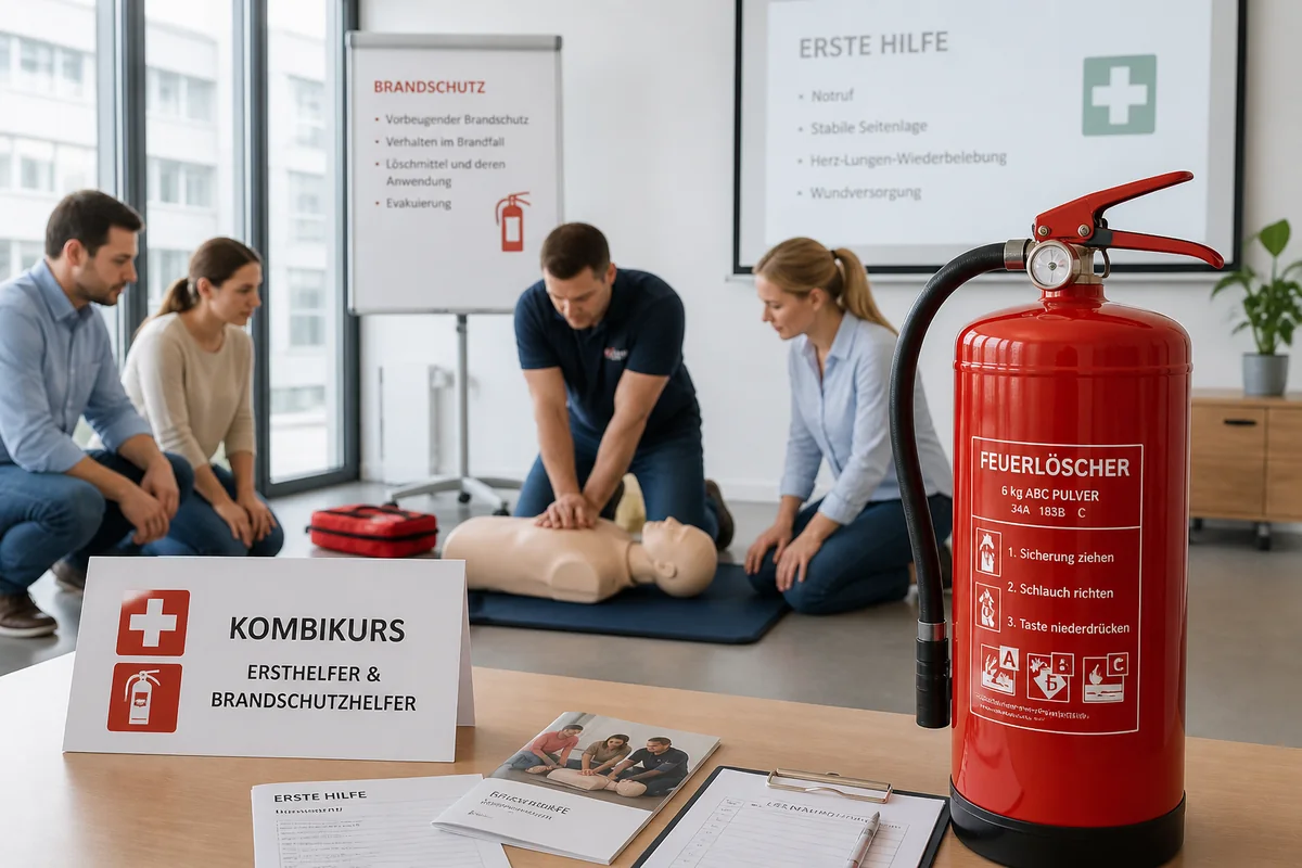 Kombischulung Erste Hilfe und Brandschutzhelfer an einem Tag